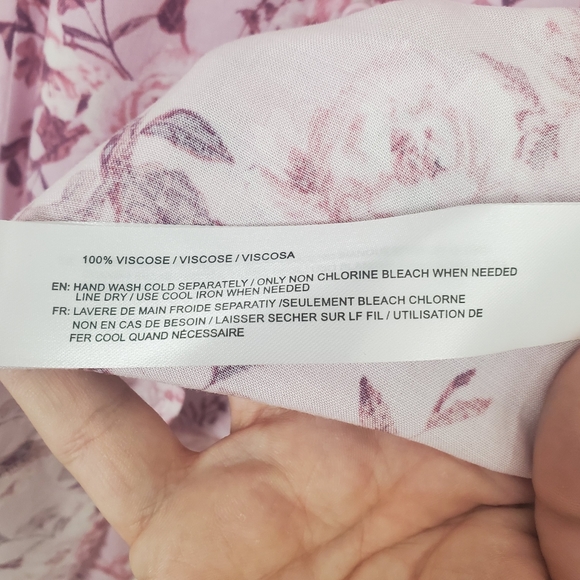 Band of gypsies NWT pink floral button up dress medium - Picture 3 of 4